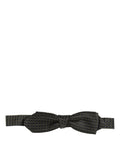 Dolce & Gabbana Herren schwarze gepunktete Seiden-Papillon mit verstellbarem Band