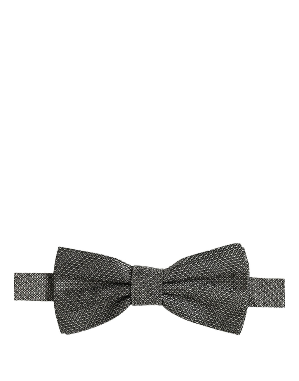 Dolce & Gabbana Herren Fliege aus Seide mit Muster, Grau, Verstellbar