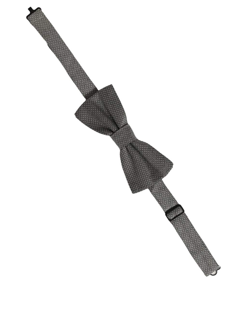 Dolce & Gabbana Herren Fliege aus Seide mit Muster, Grau, Verstellbar