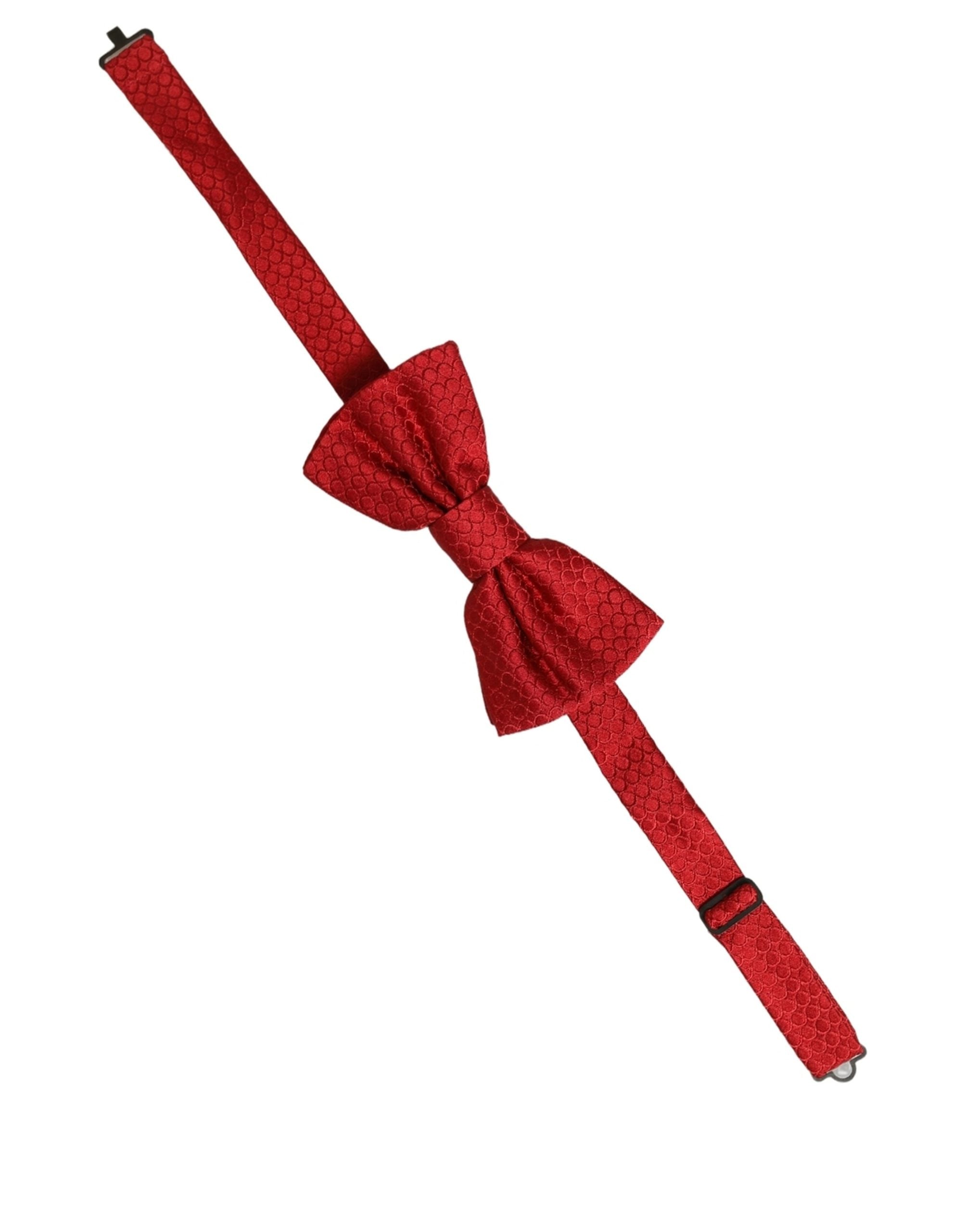 Dolce & Gabbana Herren-Papillon aus 100 % Seide in Rot, verstellbar