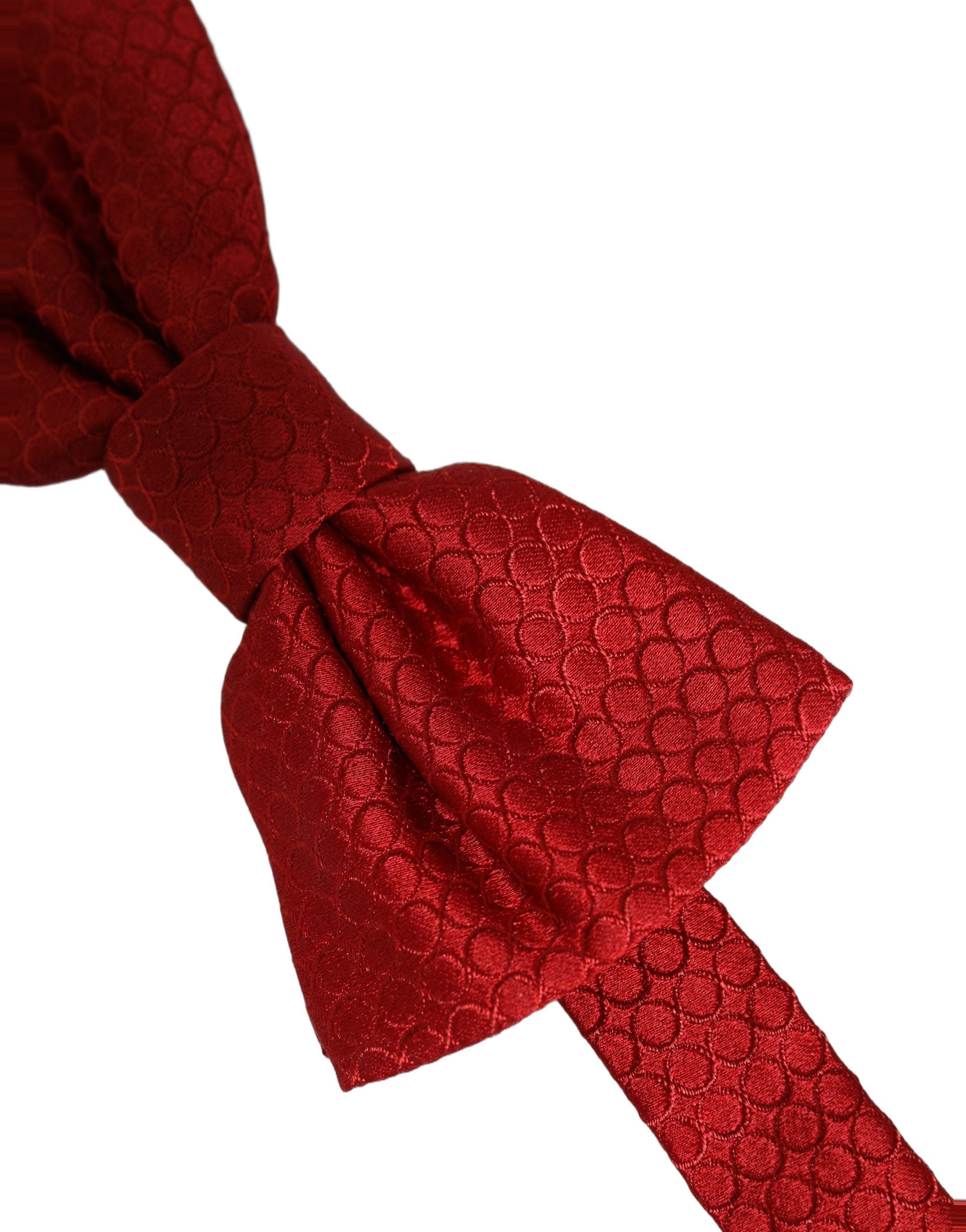 Dolce & Gabbana Herren-Papillon aus 100 % Seide in Rot, verstellbar