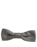 Dolce & Gabbana Herren Fliege aus Seide mit Muster, Grau, Verstellbar
