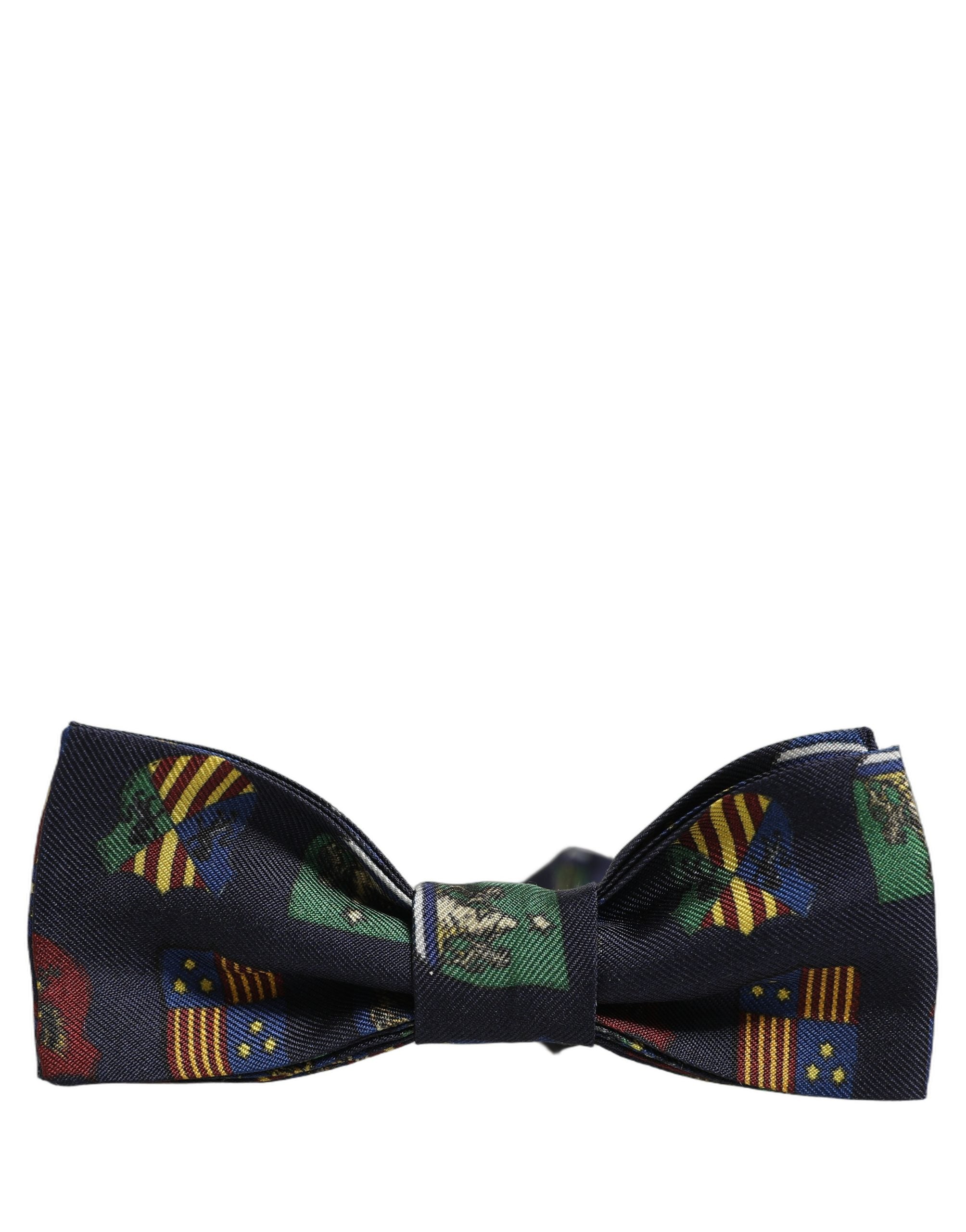 Dolce & Gabbana Herren Fliegen Blau 100% Seide Verstellbar Papillon Fliege