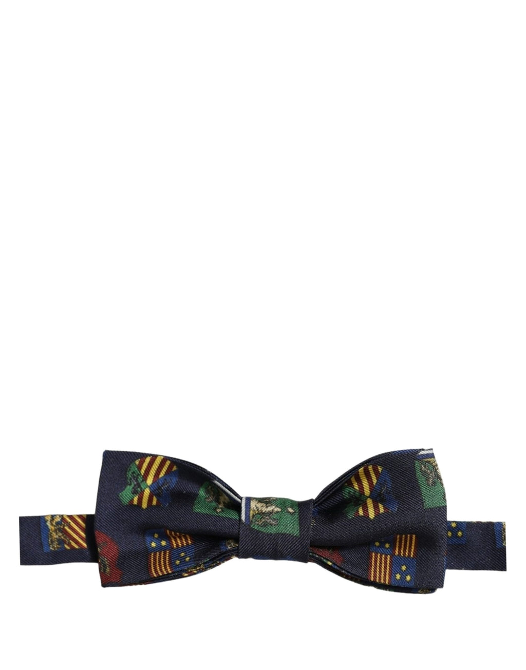 Dolce & Gabbana Herren Fliegen Blau 100% Seide Verstellbar Papillon Fliege