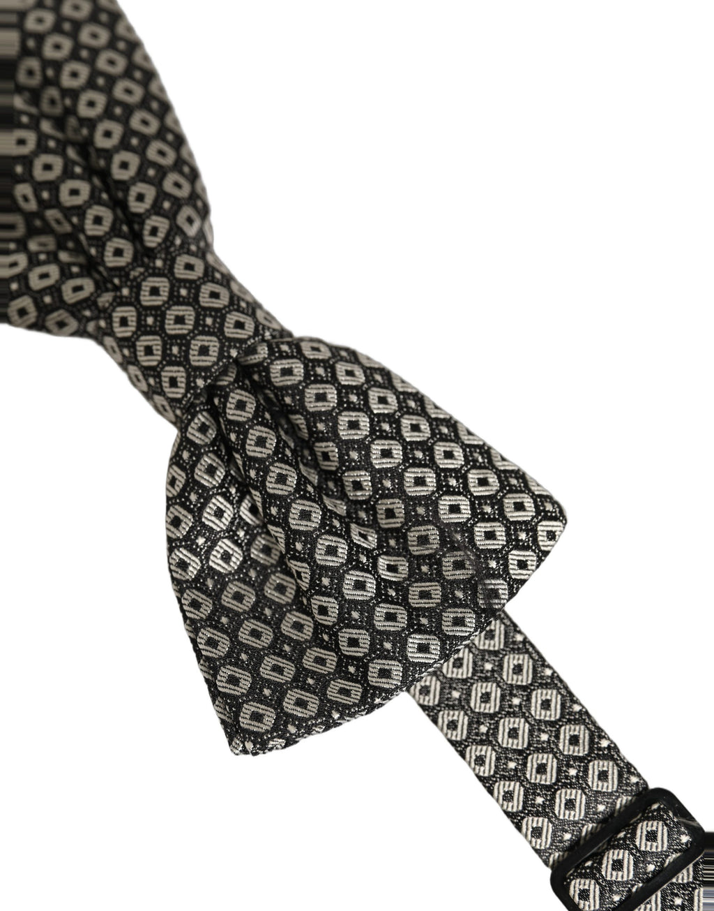 Dolce & Gabbana Herren Fliege aus Seide mit Muster, Grau, Verstellbar