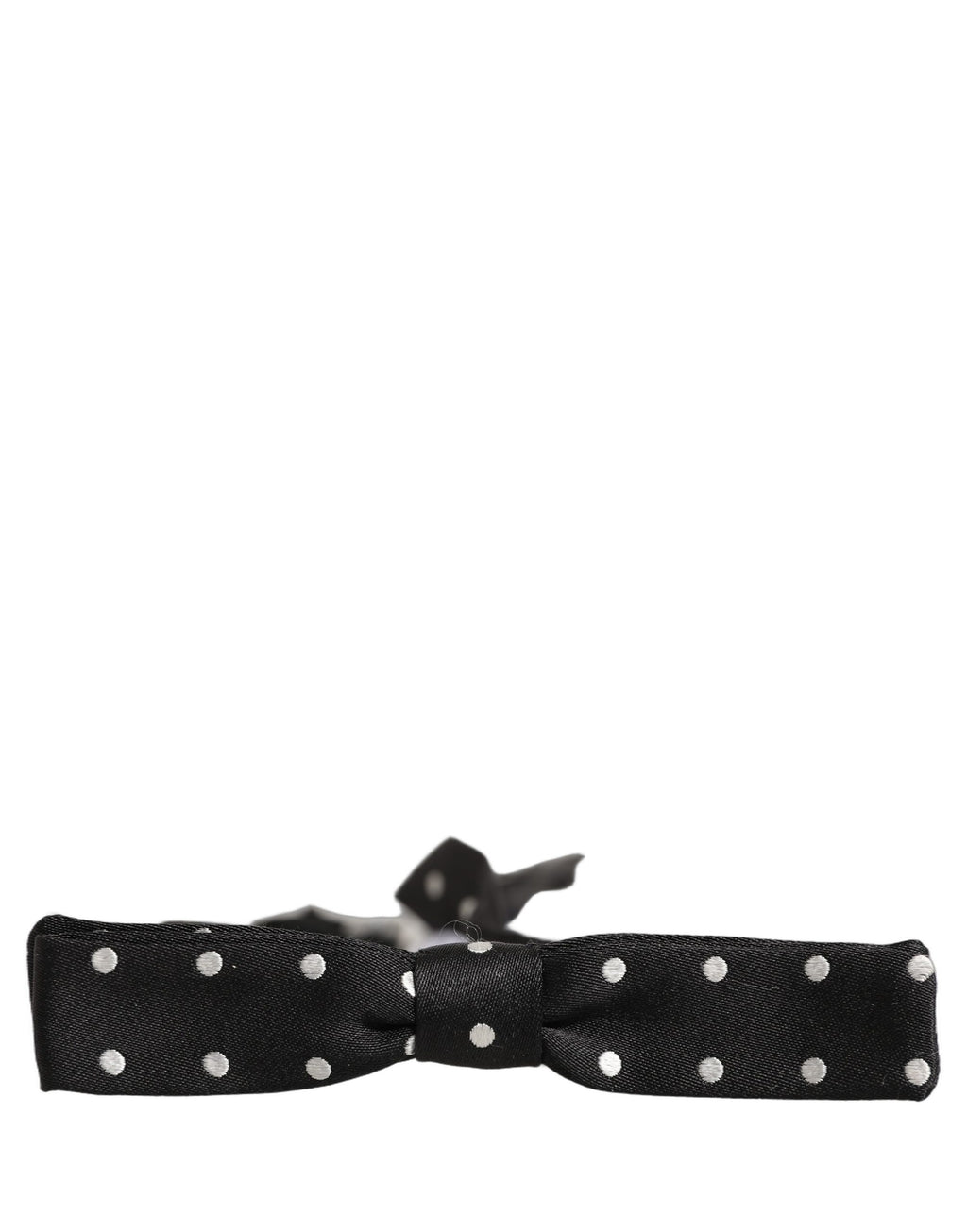 Dolce & Gabbana Schwarze und weiße gepunktete, verstellbare Papillon-Fliege