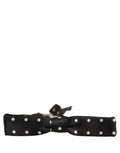 Dolce & Gabbana Schwarze und weiße gepunktete, verstellbare Papillon-Fliege