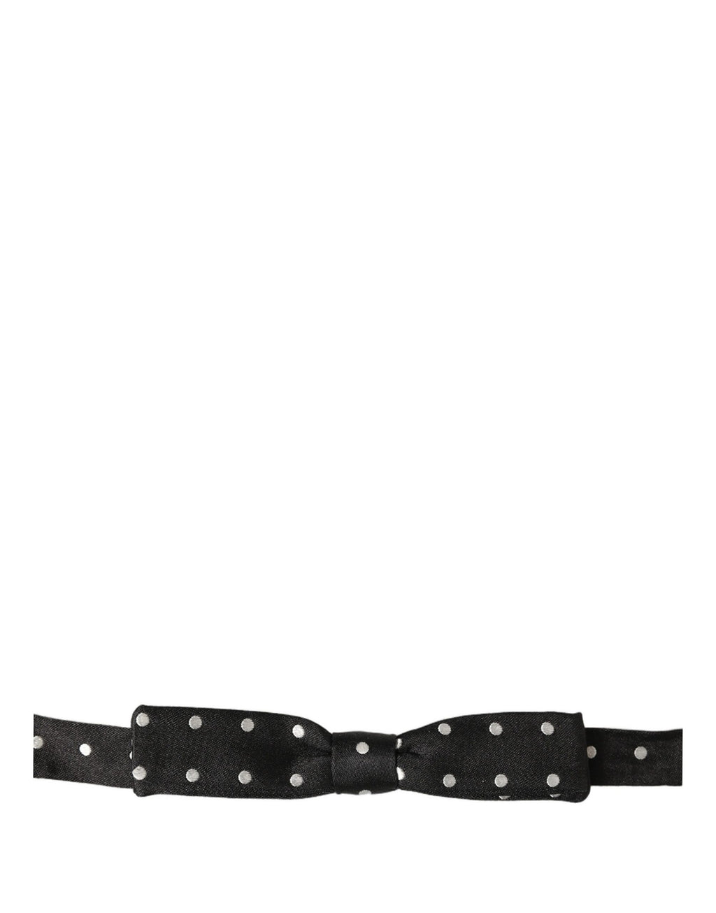 Dolce & Gabbana Schwarze und weiße gepunktete, verstellbare Papillon-Fliege