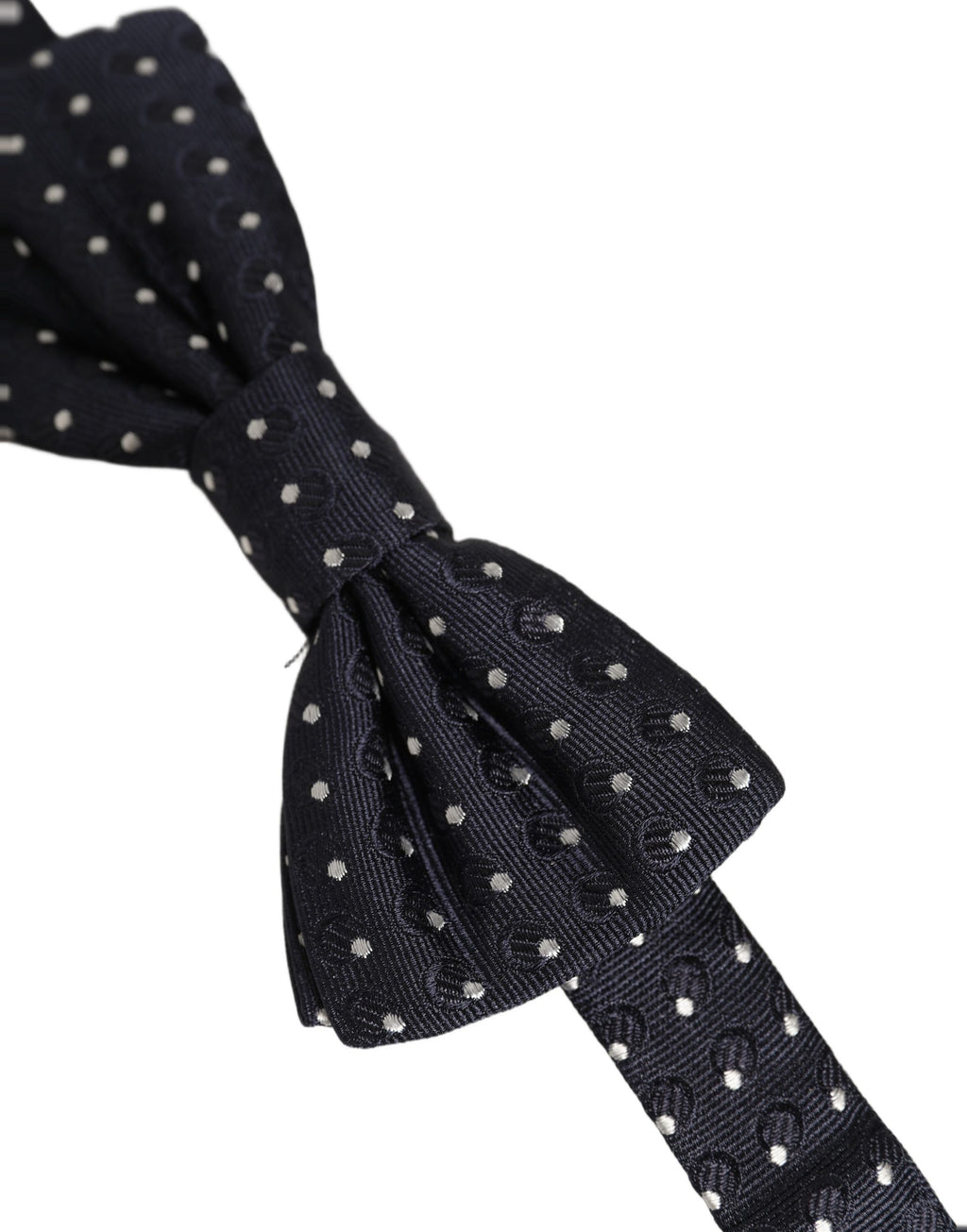 Dolce & Gabbana Schwarze und weiße gepunktete, verstellbare Papillon-Fliege