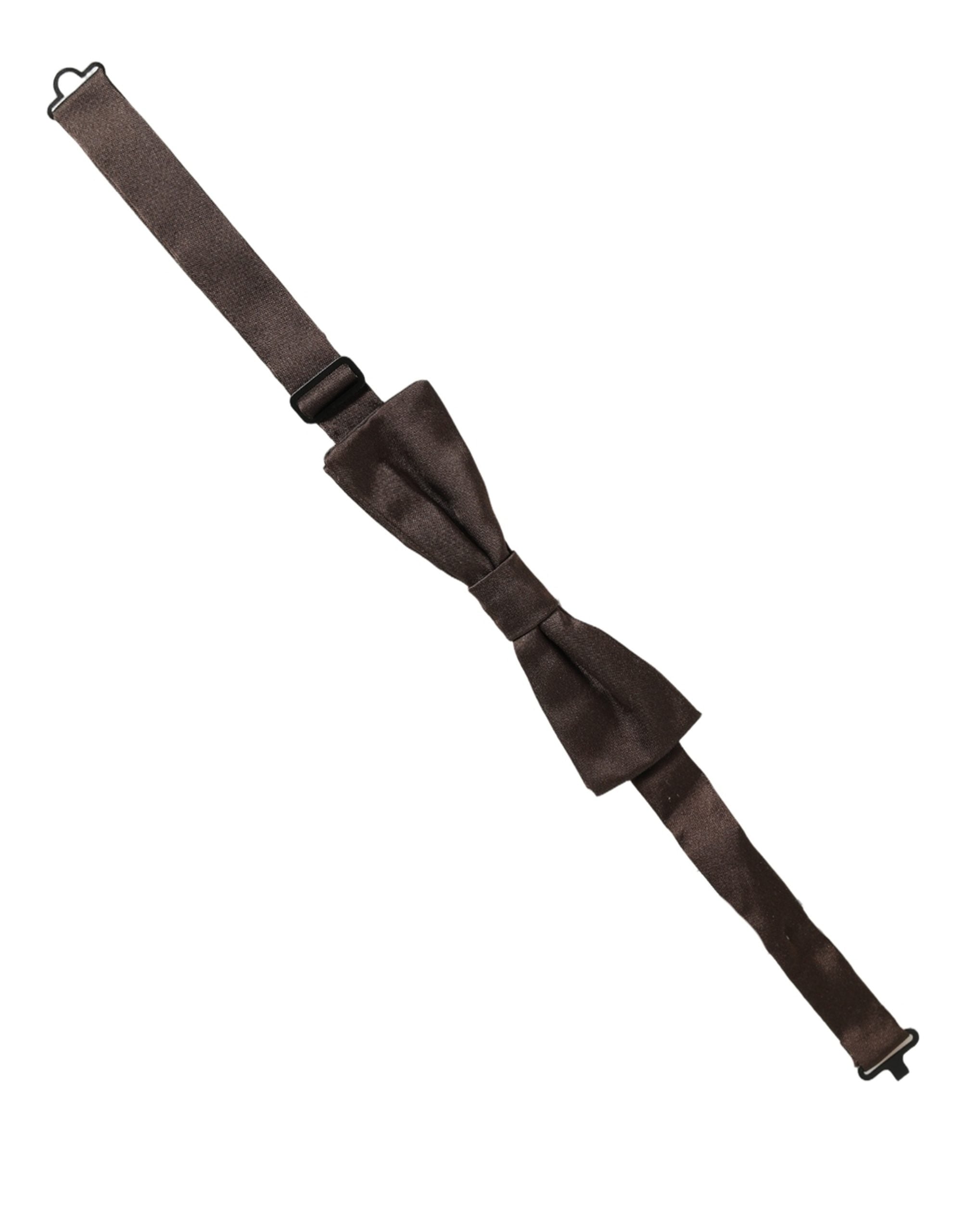 Dolce & Gabbana Herren Fliege aus 100% Seide, verstellbar, Braun