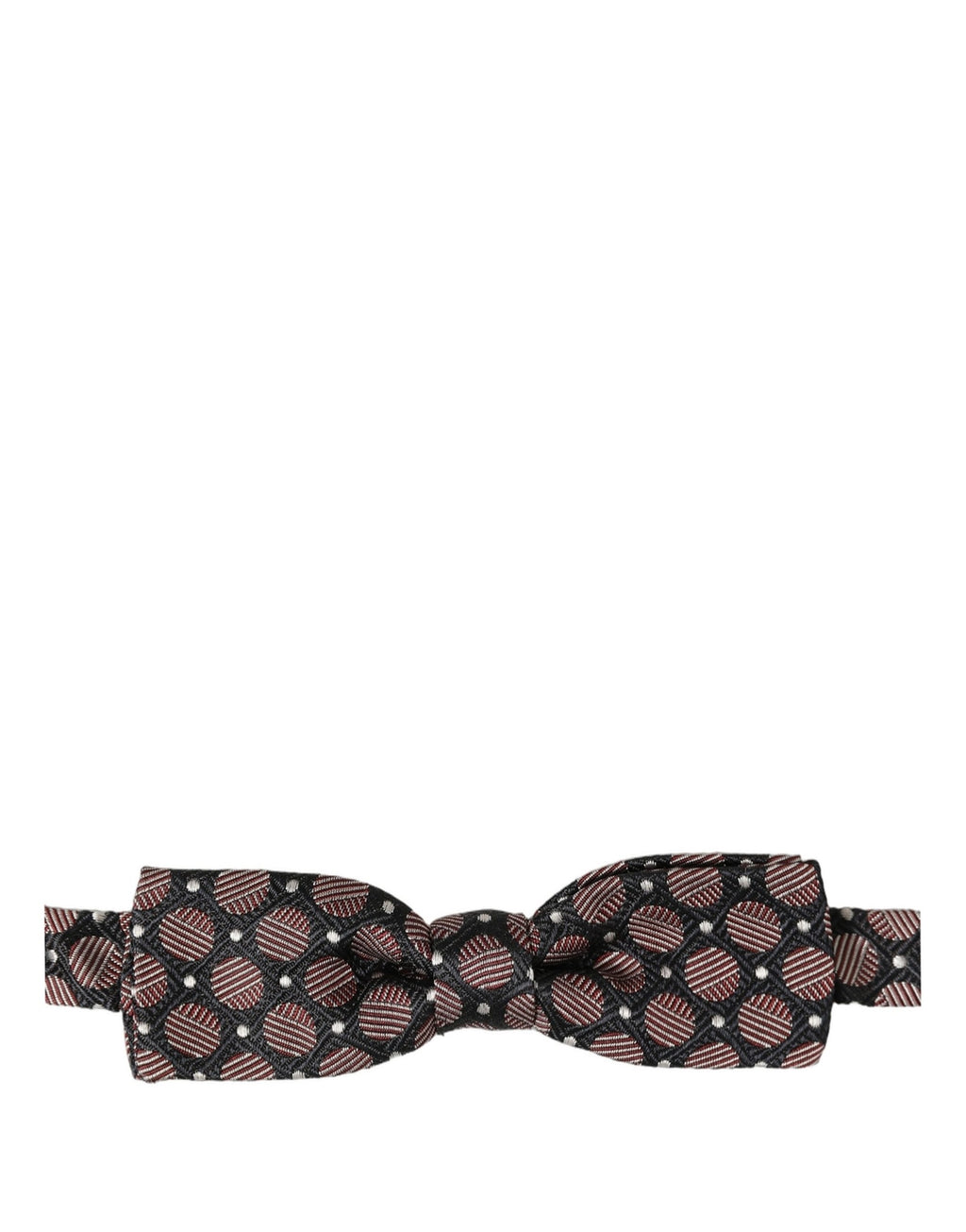 Dolce & Gabbana Multicolor Geometric Silk Adjustable Neck Papillon Bow Tie