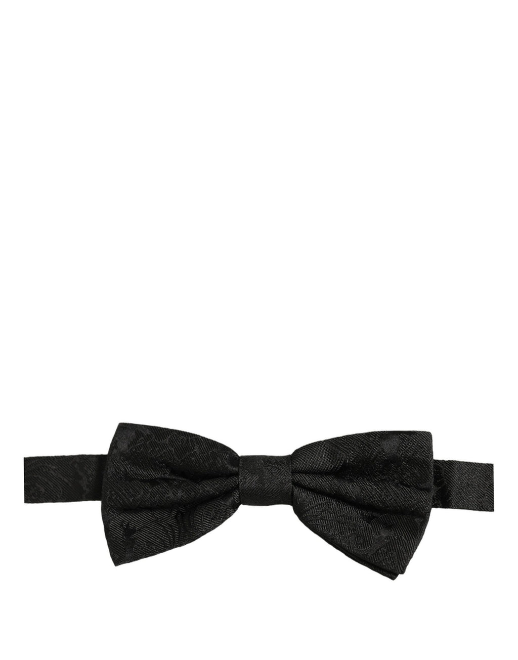 Dolce & Gabbana Herren Schwarze Paisley Seide Verstellbare Krawatte Fliege