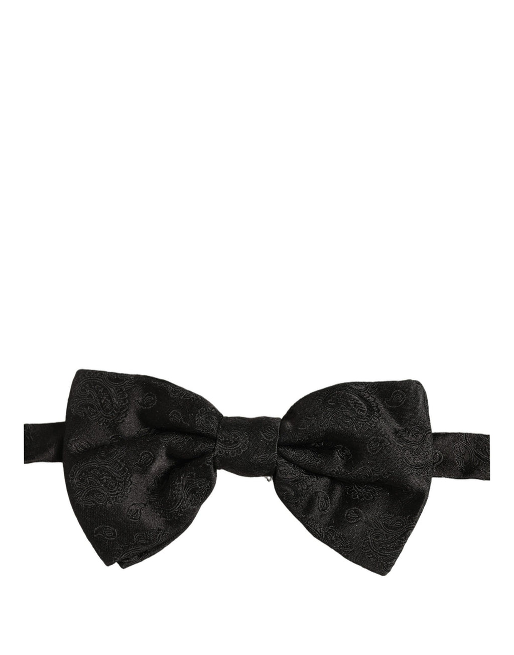 Dolce & Gabbana Herren Schwarze Paisley Seide Verstellbare Krawatte Fliege