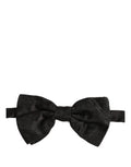 Dolce & Gabbana Herren Schwarze Paisley Seide Verstellbare Krawatte Fliege