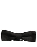 Dolce & Gabbana Herren Schwarze 100% Seide Verstellbare Krawatte Fliege