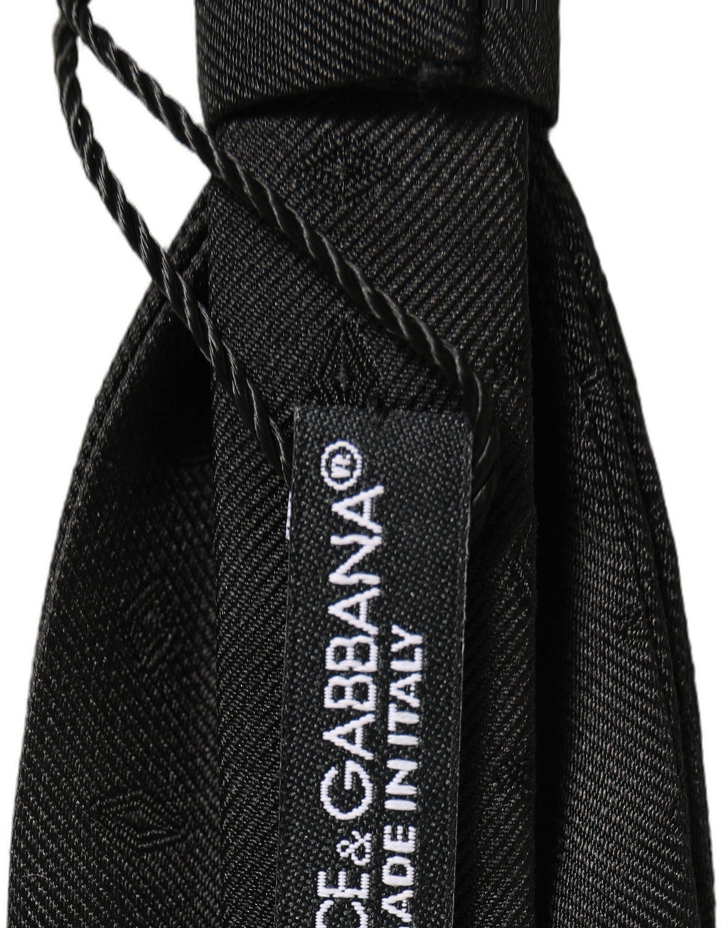 Dolce & Gabbana Herren Schwarze 100% Seide Verstellbare Krawatte Fliege