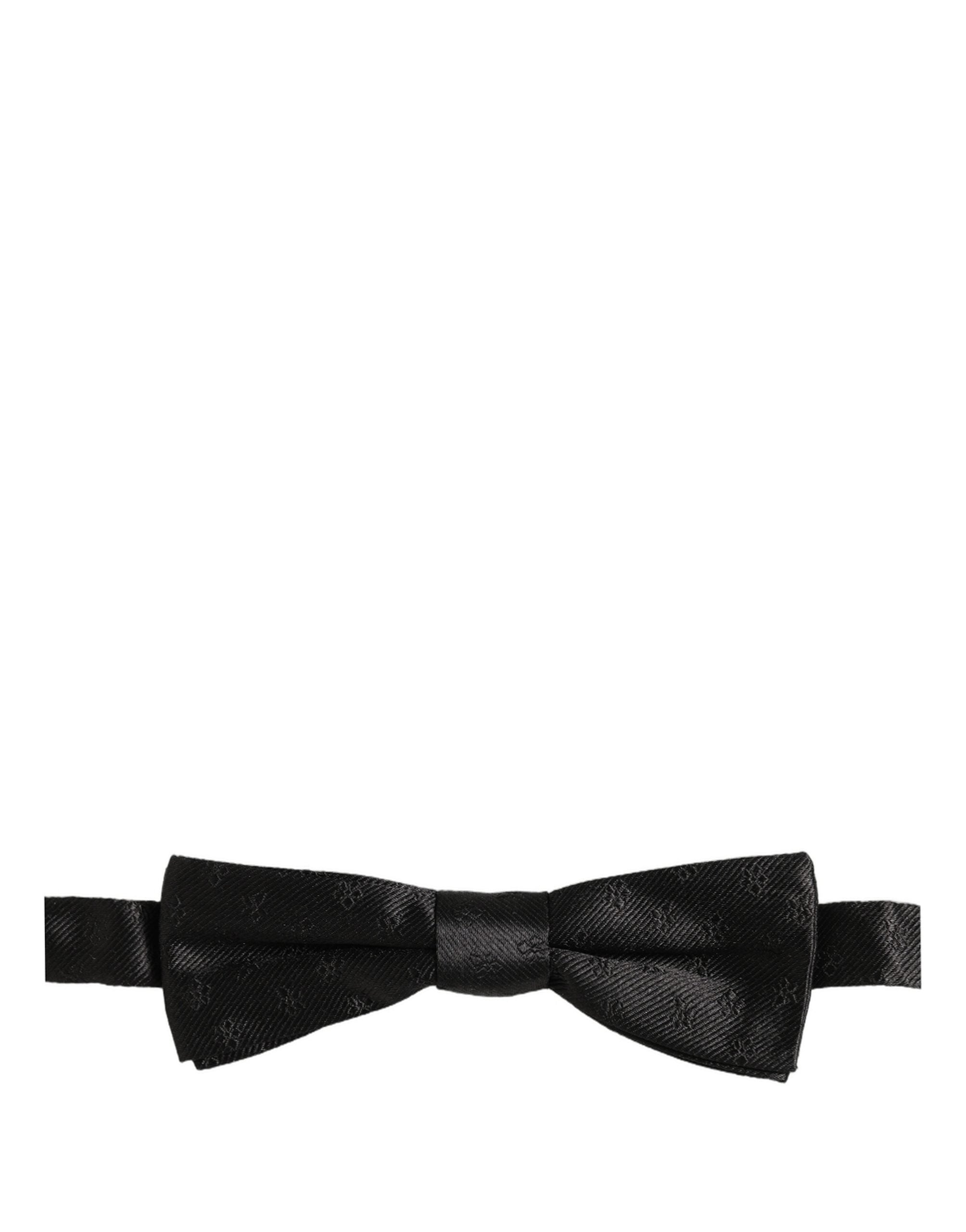 Dolce & Gabbana Herren schwarze Seiden-Papillon mit Blumenmuster, verstellbar