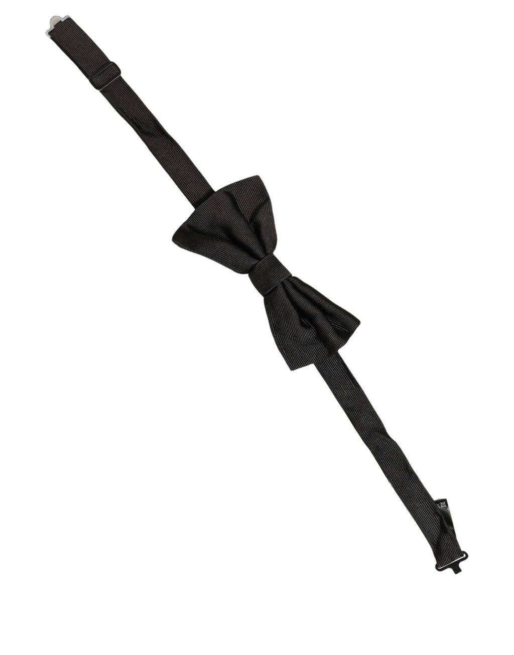 Dolce & Gabbana Herren Schwarze 100% Seide Verstellbare Krawatte Fliege
