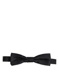 Dolce & Gabbana Herren Schwarze 100% Seide Verstellbare Krawatte Fliege