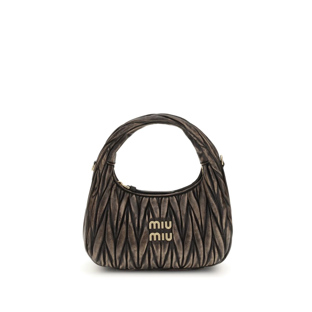 Miu Miu Braune Lammleder Schultertasche Ovis Aries Aries