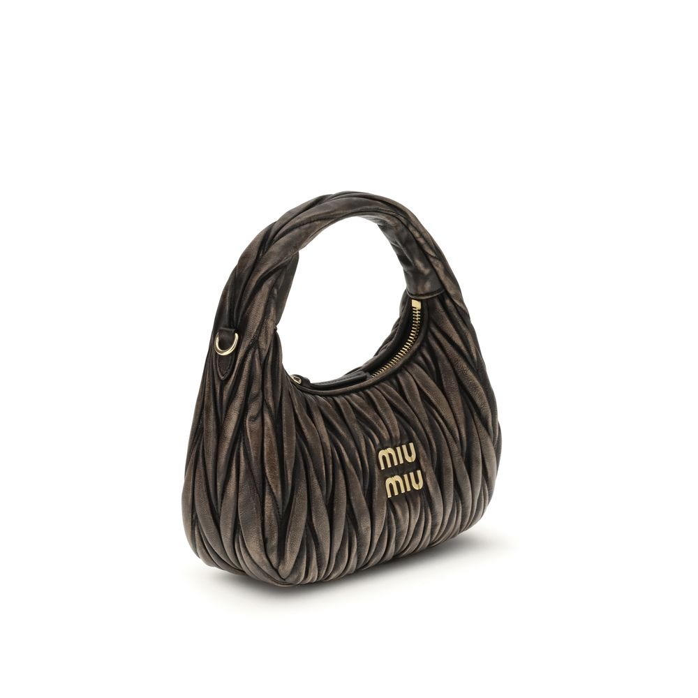 Miu Miu Braune Lammleder Schultertasche Ovis Aries Aries