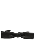 Dolce & Gabbana Herren Schwarze 100% Seide Verstellbare Krawatte Fliege