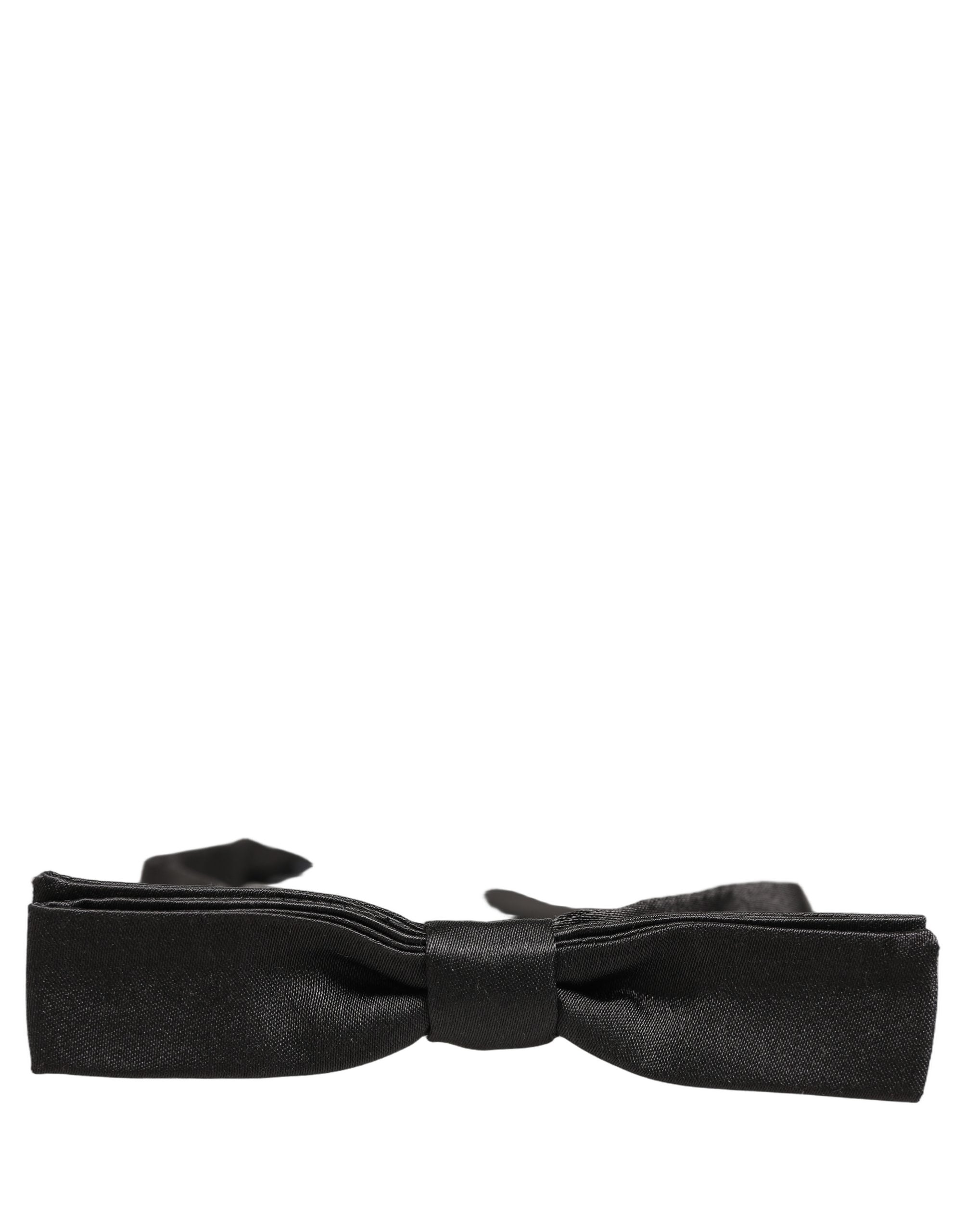 Dolce & Gabbana Herren Schwarze 100% Seide Verstellbare Krawatte Fliege