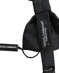 Dolce & Gabbana Herren Schwarze 100% Seide Verstellbare Krawatte Fliege