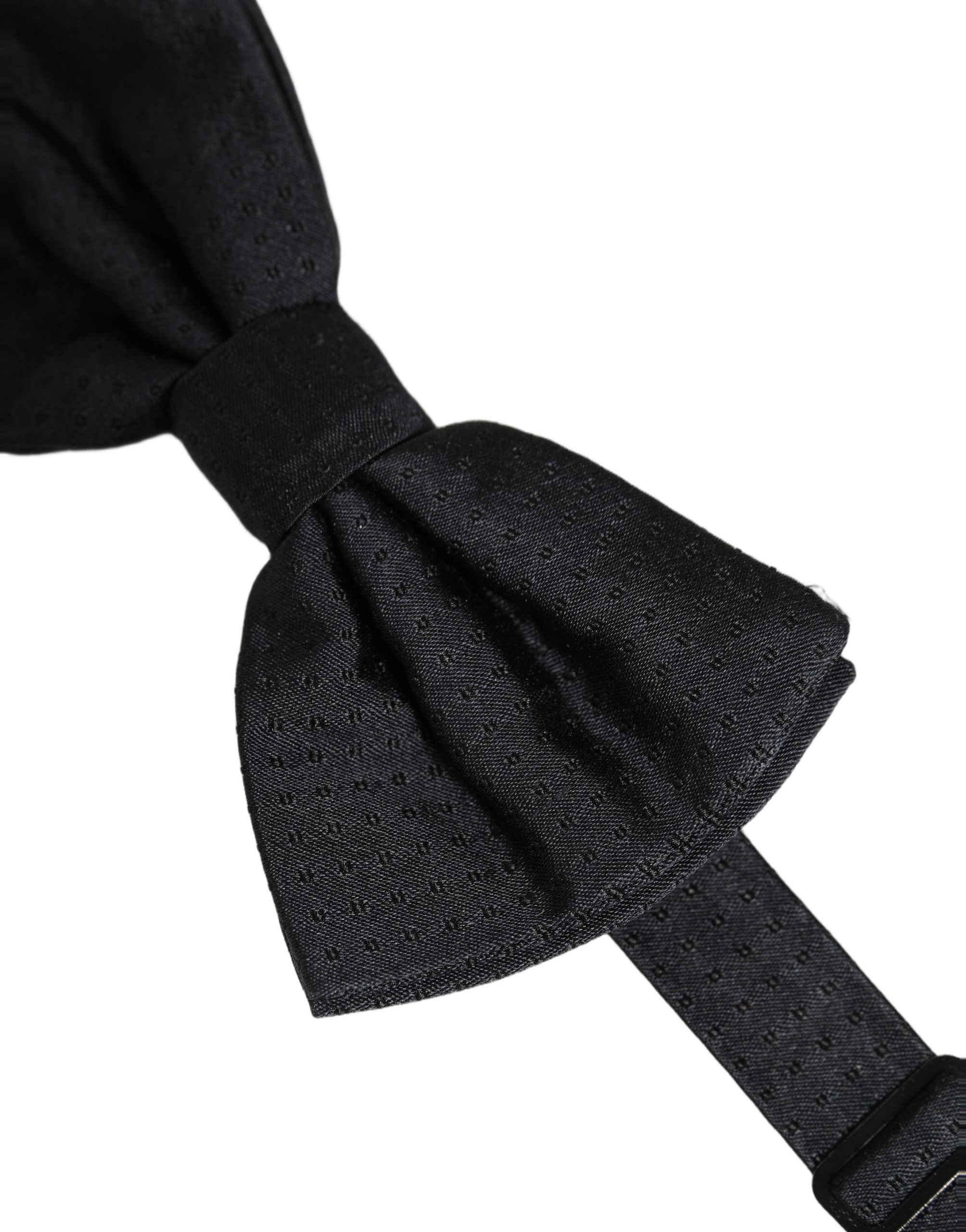 Dolce & Gabbana Herren Schwarze 100% Seide Verstellbare Krawatte Fliege