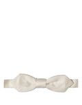 Dolce & Gabbana Herren Fliege aus Seide in Off-White, verstellbar