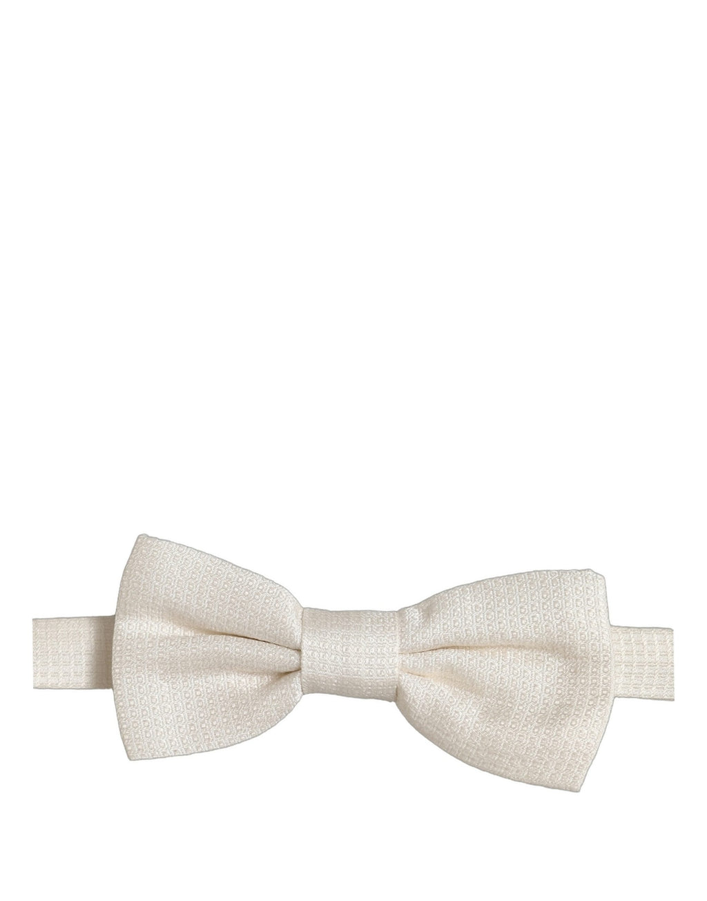 Dolce & Gabbana Herren Fliege aus Seide in Off-White, verstellbar