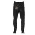 Trussardi Schwarze Herrenhose aus Lammleder