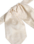 Dolce & Gabbana Herren Fliege Elfenbein Paisley Seide Verstellbar