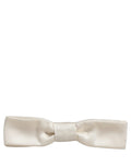 Dolce & Gabbana Herren Fliege aus 100% Seide, Weiß, Verstellbar