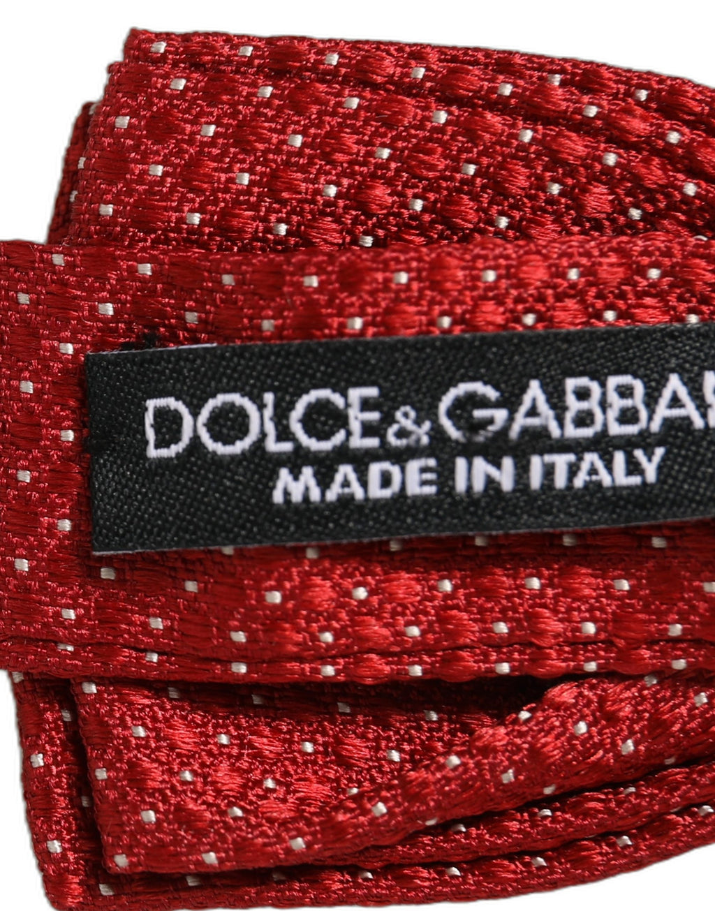 Dolce & Gabbana Herren Fliege mit roten Tupfen aus Seide, verstellbar