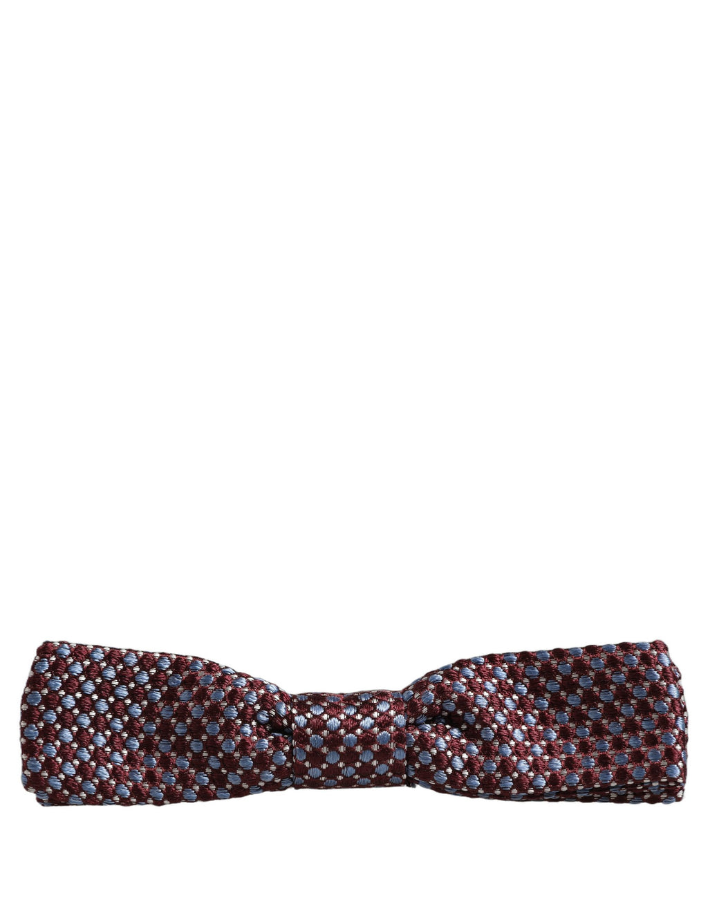 Dolce & Gabbana Blau-burgunderrotes gewebtes, verstellbares Papillon-Fliegenband