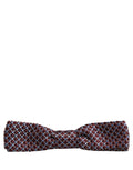 Dolce & Gabbana Blau-burgunderrotes gewebtes, verstellbares Papillon-Fliegenband
