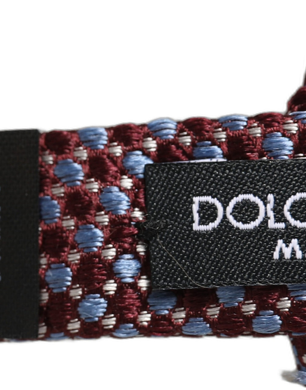 Dolce & Gabbana Blau-burgunderrotes gewebtes, verstellbares Papillon-Fliegenband