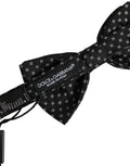 Dolce & Gabbana Herren Schwarze Gemusterte Verstellbare Hals-Papillon-Fliege