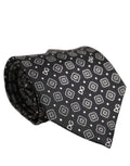 Dolce & Gabbana Herren Schwarze DG Logo 100% Seide Verstellbare Krawatte