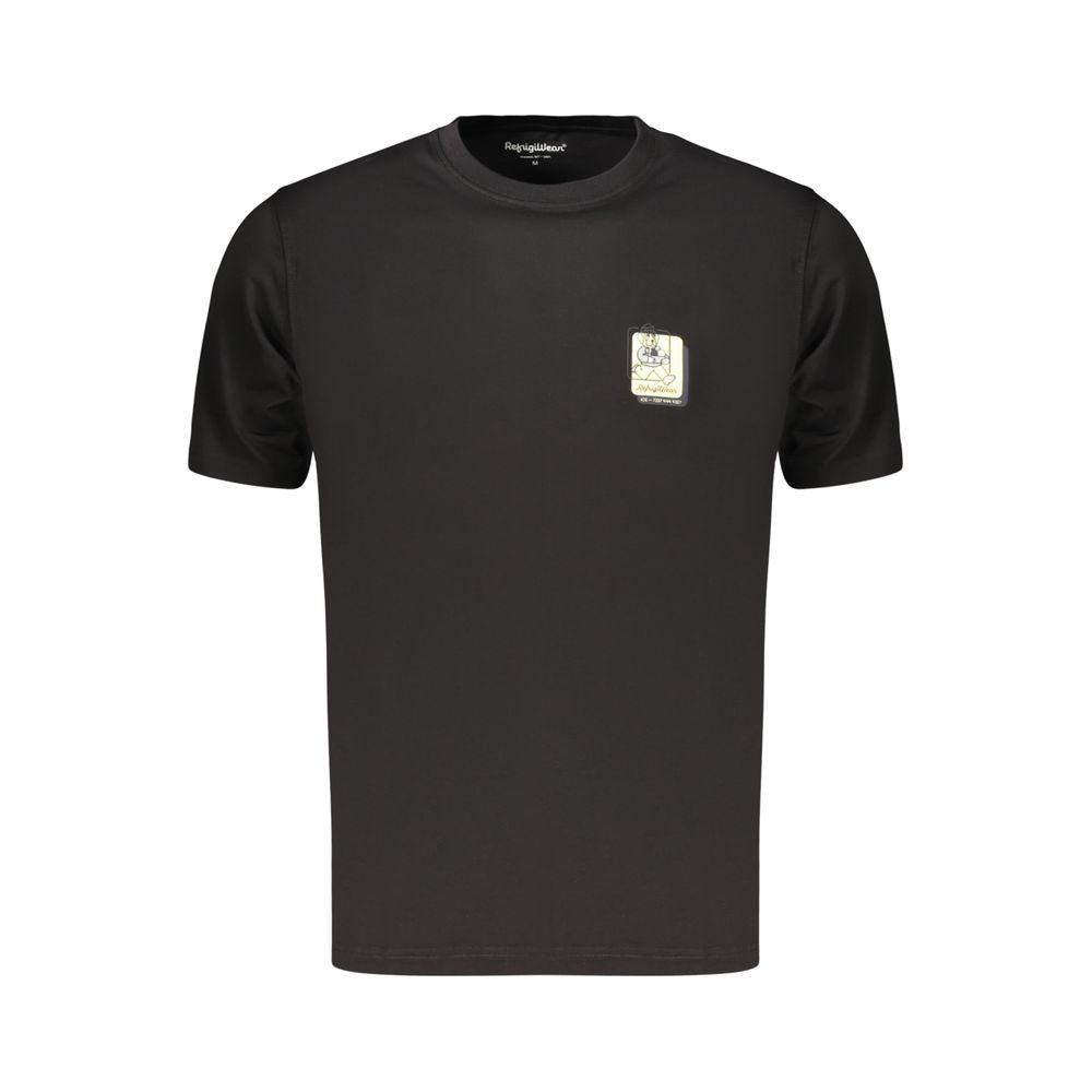 Refrigiwear Schwarzes Baumwoll-T-Shirt für Herren