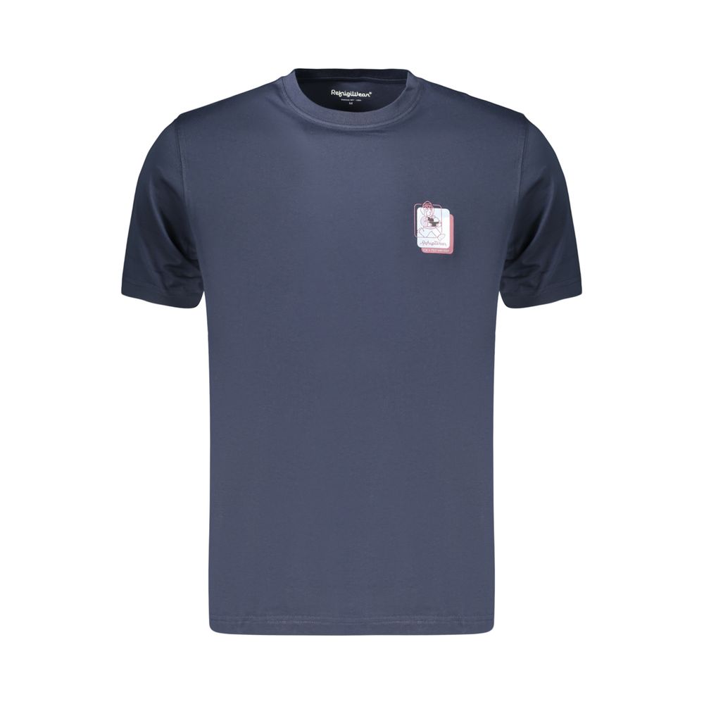 Refrigiwear Blaues Baumwoll-T-Shirt für Herren