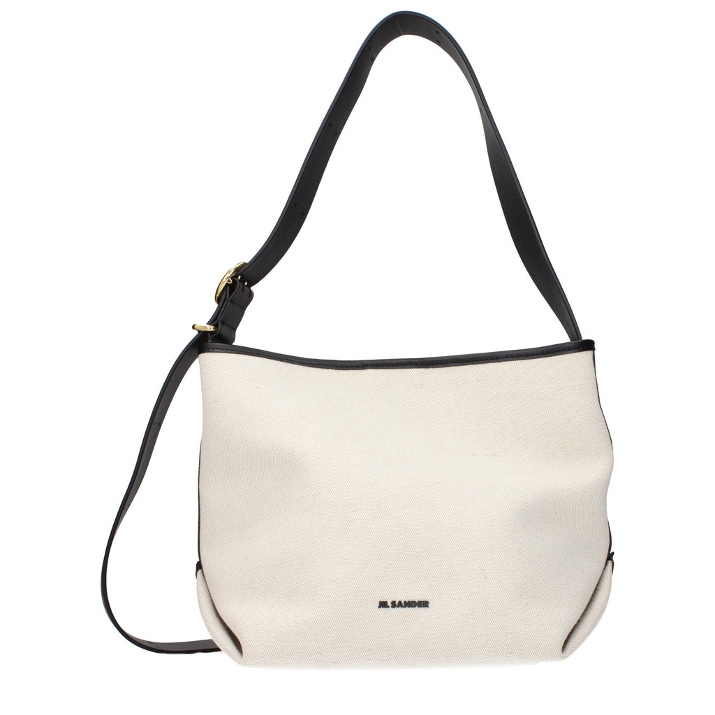 Jil Sander Beige Stoff-Umhängetasche