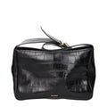 Jil Sander Schwarze Leder Umhängetasche