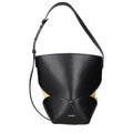 Jil Sander Schwarze Leder Umhängetasche