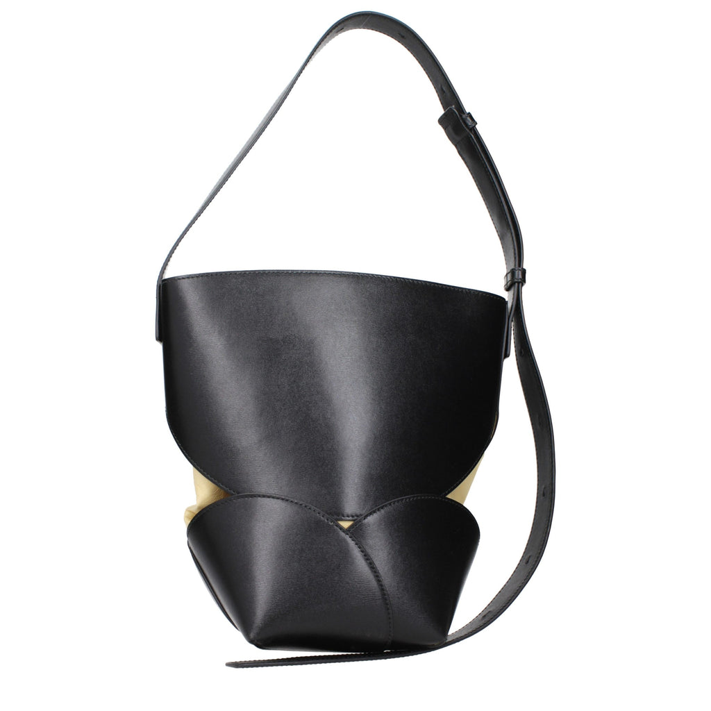 Jil Sander Schwarze Leder Umhängetasche