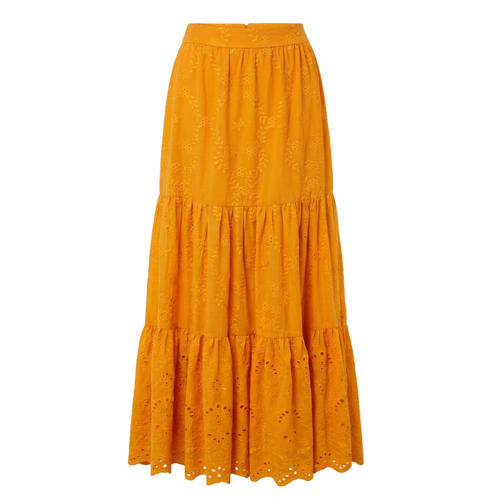 Trussardi Jeans Orange Polyester Damenrock