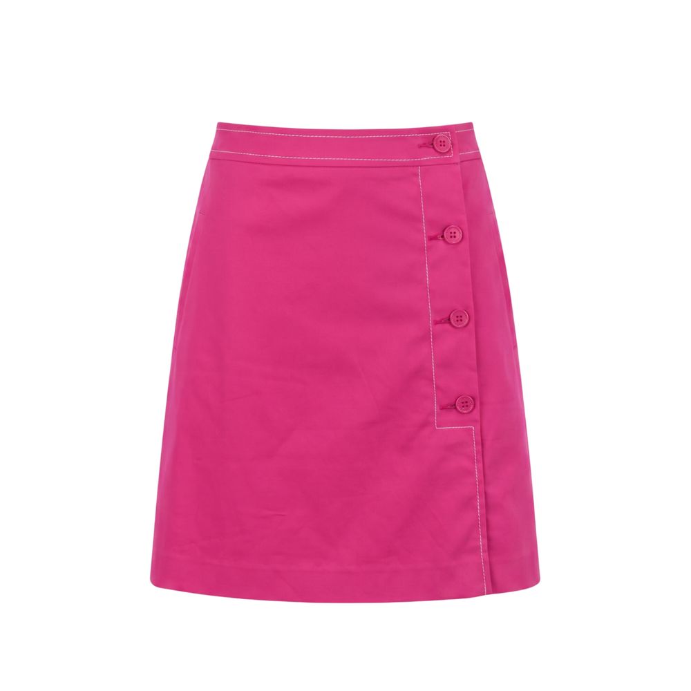 Trussardi Jeans Pink Cotton Damenrock