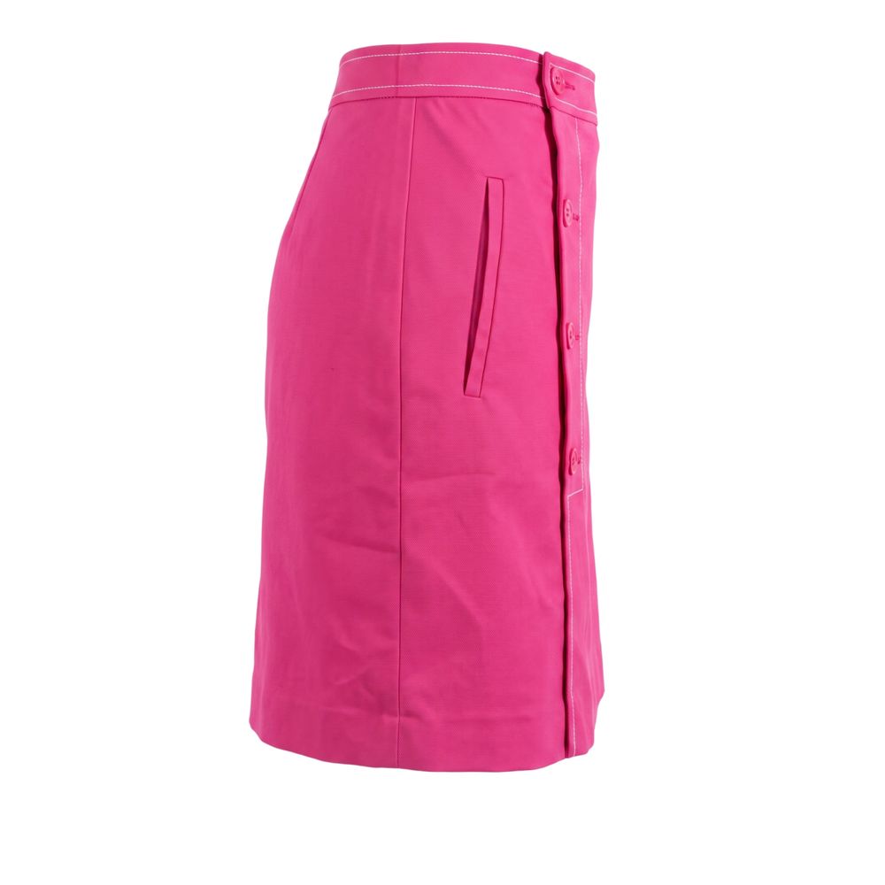 Trussardi Jeans Pink Cotton Damenrock