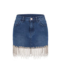 Trussardi Jeans Blaue Jeans-Minirock für Damen